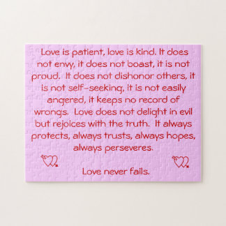Love Never Fails Jigsaw Puzzle