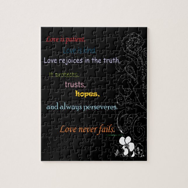 Love Never Fails Jigsaw Puzzle (Vertical)