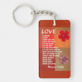 Love never fails Key Chain