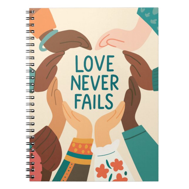  Love Never Fails Notebook (Front)