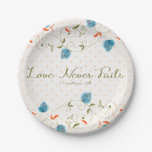 Love Never Fails Paper Plate