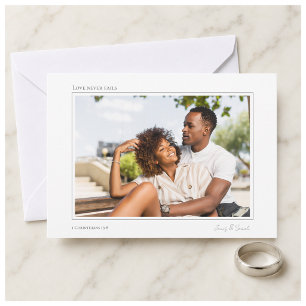 Love Never Fails Personalized Couple Keepsake Card