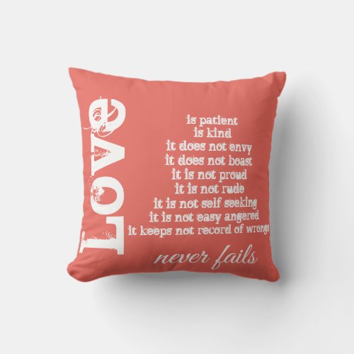 Love Never Fails Pillow