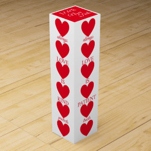 LOVE Never Fails Red and White Wine Box