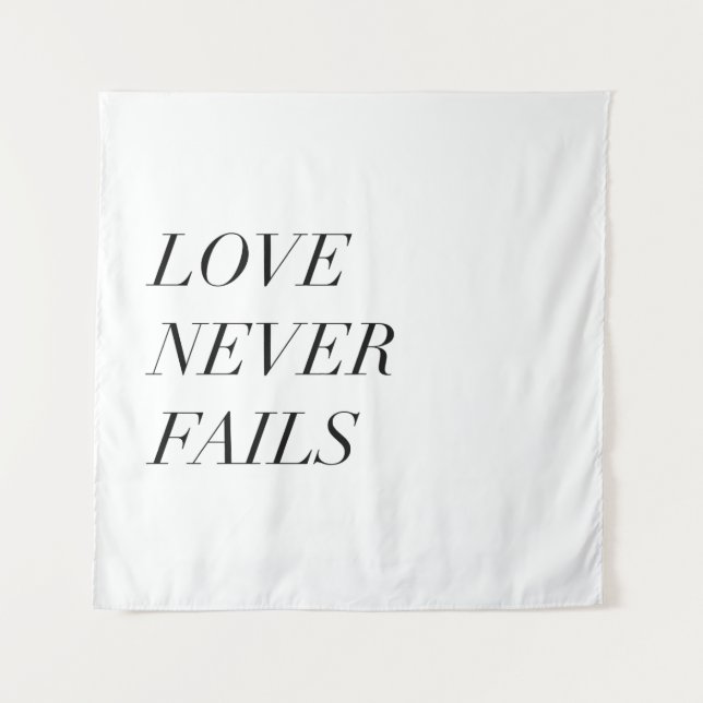 love never fails tapestry (Front)