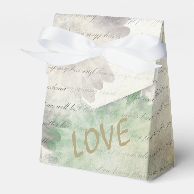 Love Never Fails Wedding or Valentine Favor Boxes (Front Side)