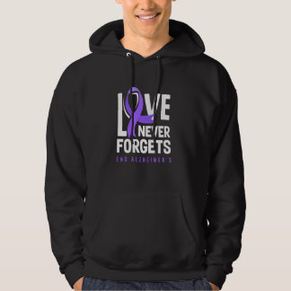 Love Never Forgets ALZ Alzheimer's Awareness Hoodie