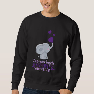 Love Never Forgets Alzheimer Awareness End Alz Sweatshirt