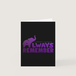 Love Never Forgets Alzheimer Elephant 2 Card