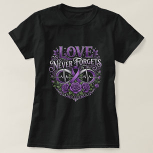 Love Never Forgets Infinity Alzheimer Gift T-Shirt