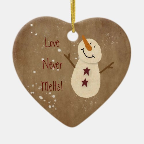 Love Never Melts Christmas Ornament