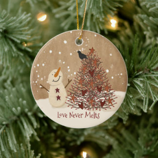 Love Never Melts Christmas Ornament