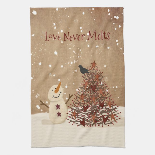 Love Never Melts Kitchen Towel (Vertical)