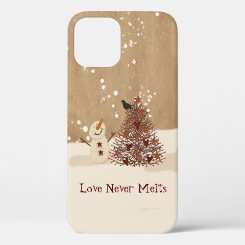 Love Never Melts Snowman  iPhone 12 Case