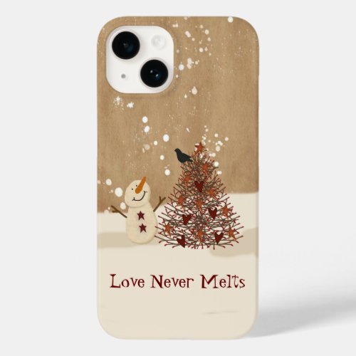 Love Never Melts Snowman  Case_Mate iPhone 14 Case