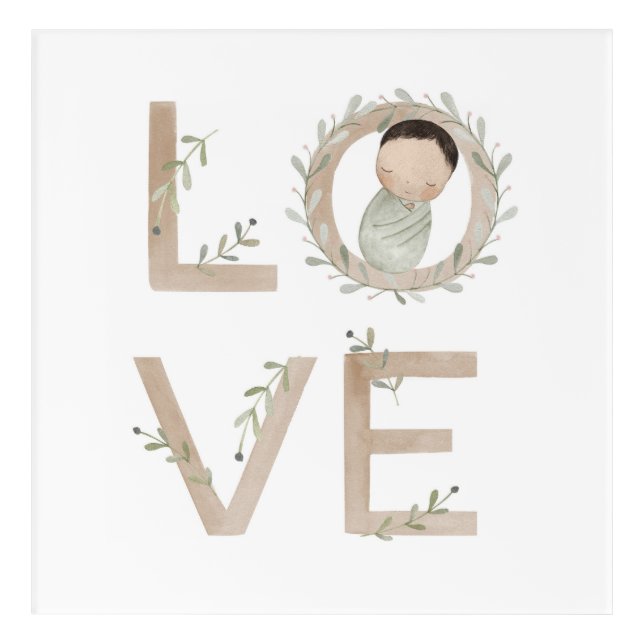 Love |  New Baby Acrylic Print (Front)