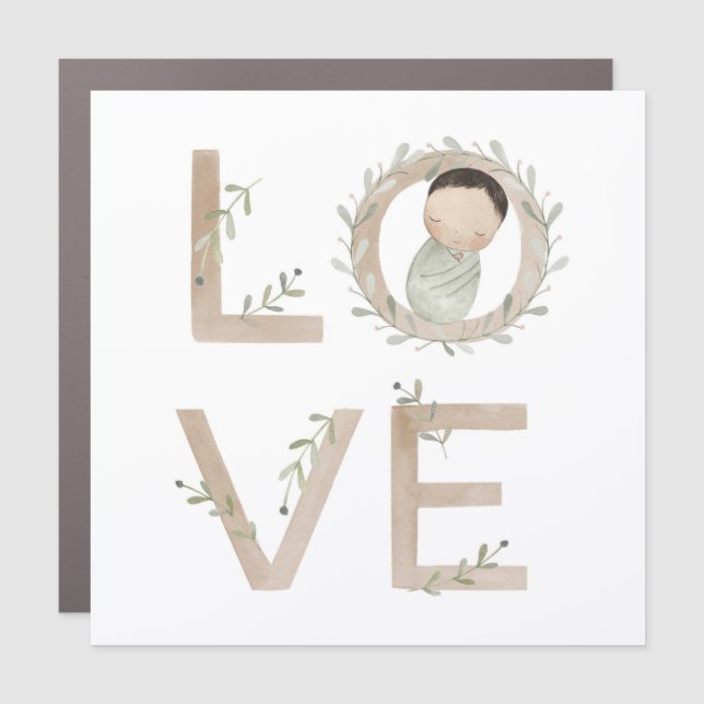 Love |  New Baby Car Magnet (Front)