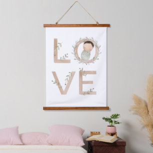Love    New Baby Hanging Tapestry