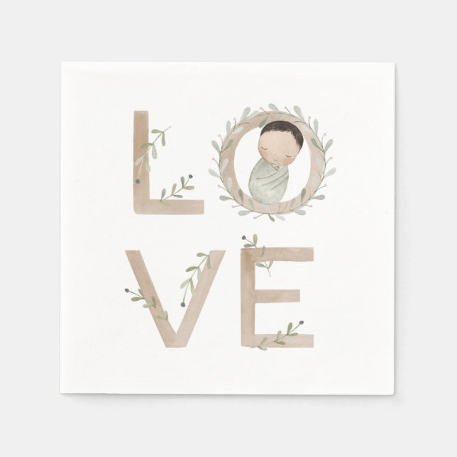Love |  New Baby Napkins (Front)