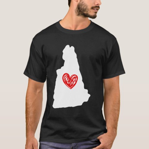 Love New Hampshire Heart T_Shirt