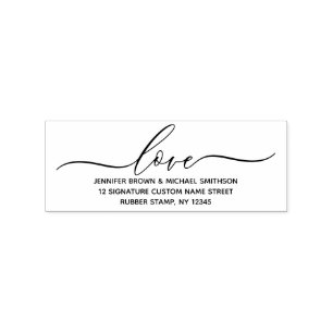 Love new home address rubber stamp