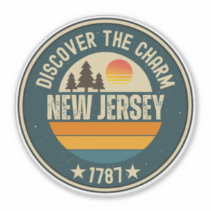 Love New Jersey - Cute NJ State Souvenir Sticker