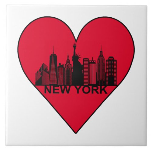 Love New York Ceramic Tile