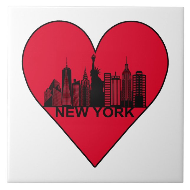 Love New York Ceramic Tile (Front)