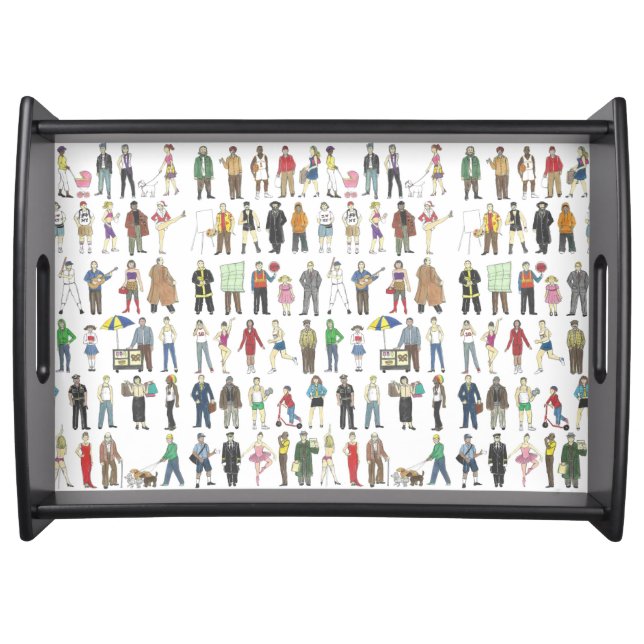 Love New York City Illustrated New Yorker NYC Tray (Front)
