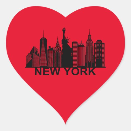 Love New York Heart Sticker