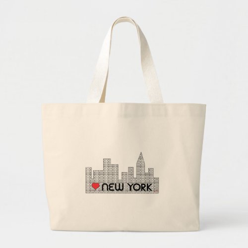 Love NEW YORK Large Tote Bag