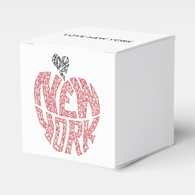 LOVE NEW YORK - THE BIG APPLE FAVOR BOXES (Front Side)