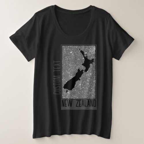 LOVE NEW ZEALAND COUNTRY DARK GRAY IRON SAND BEACH PLUS SIZE T_Shirt