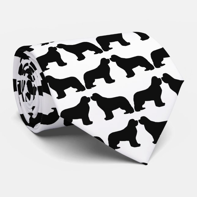 Love Newfoundland Dogs Neck Tie (Rolled)