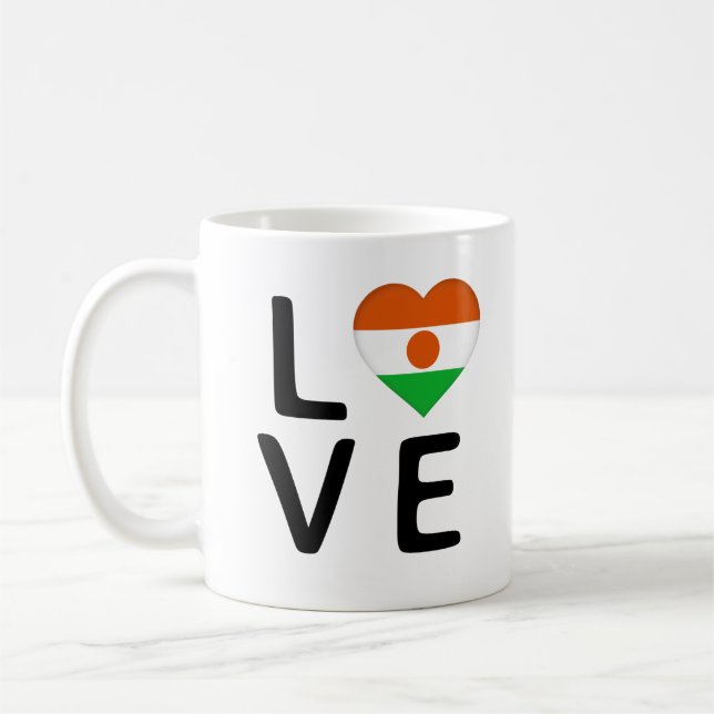 Love - Niger Flag Coffee Mug (Left)