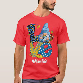 Love Nini Life Leopard Gnome Happy Chanukah Gnome T-Shirt
