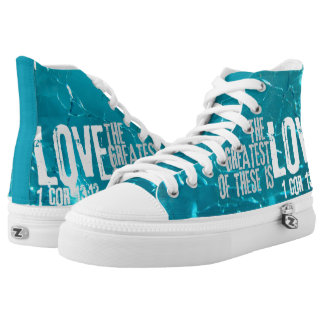 + "Love No. 1" Distressed HT Printed Shoes
