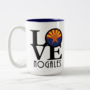 LOVE Nogales Arizona 15oz Two-Tone Coffee Mug