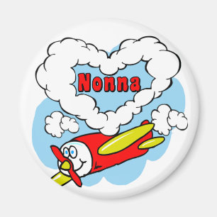 Love Nonna Kids Airplane Magnet