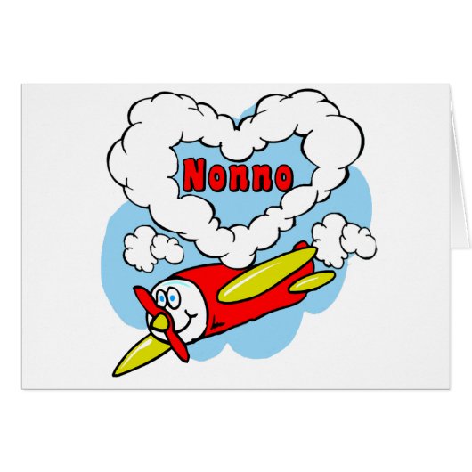 Love Nonno Kids Airplane Cards (Front Horizontal)