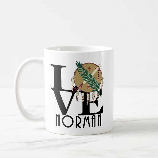 LOVE Norman Oklahoma 11oz Coffee Mug (Left)