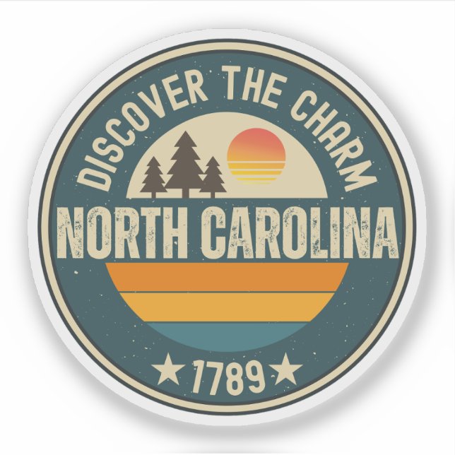 Love North Carolina - NC State Souvenir Sticker (Front)