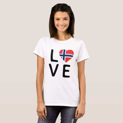 Love _ Norway Flag T_Shirt