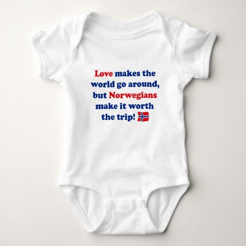 Love Norwegians Baby Bodysuit