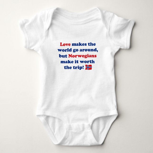 Love Norwegians Baby Bodysuit (Front)