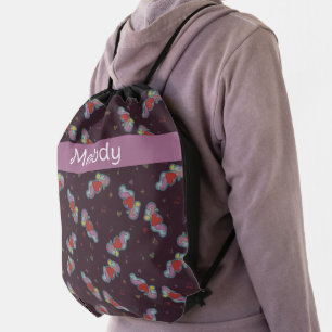 Love Note: Doodles for Music Lovers Name Pink Drawstring Bag