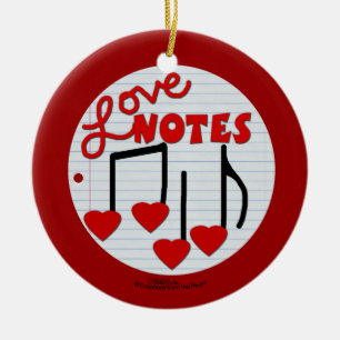 Love Note musical Ceramic Ornament