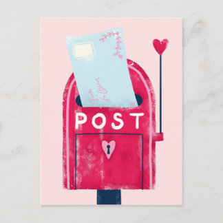 Love Note Postbox Postcard