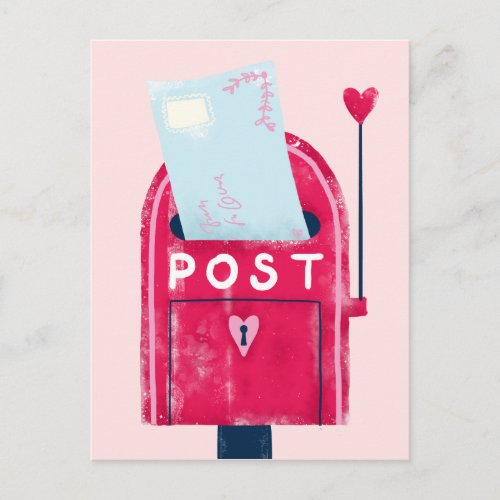 Love Note Postbox Postcard