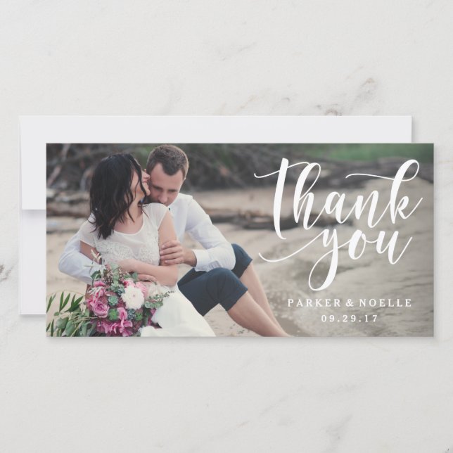 Love Note Wedding Photo Card (Front)